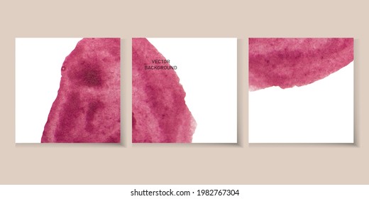 Trendy vector set for social media, social network stories and post, mobile apps, banners design, web ads. Template geometric watercolor background with copy space. Editable frame, mockup.