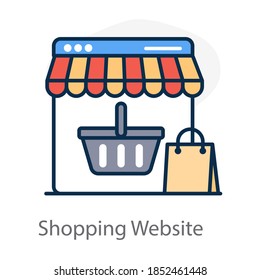 Trendvektor für Shopping-Website, Internet-Shopping 