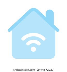 A trendy vector of smart house, house with wifi signals