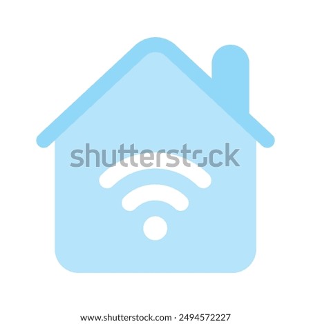 A trendy vector of smart house, house with wifi signals