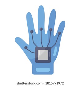A trendy vector style of wired glove 