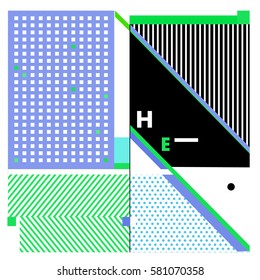 Trendy vector summer cards illustration with line elements and abstract colorful textures. Design for poster, card, invitation, brochure, and promotion template. Fashion art print and background.