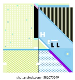 Trendy vector summer cards illustration with line elements and abstract colorful textures. Design for poster, card, invitation, brochure, and promotion template. Fashion art print and background.