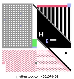 Trendy vector summer cards illustration with line elements and abstract colorful textures. Design for poster, card, invitation, brochure, and promotion template. Fashion art print and background.