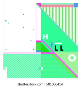 Trendy vector summer cards illustration with line elements and abstract colorful textures. Design for poster, card, invitation, brochure, and promotion template. Fashion art print and background.
