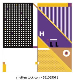 Trendy vector summer cards illustration with line elements and abstract colorful textures. Design for poster, card, invitation, brochure, and promotion template. Fashion art print and background.