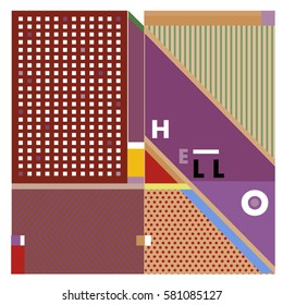 Trendy vector summer cards illustration with line elements and abstract colorful textures. Design for poster, card, invitation, brochure, and promotion template. Fashion art print and background.