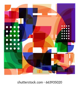 Trendy vector summer cards illustration with elements and abstract colorful textures. Design for holiday vacation poster, card, brochure, and promotion template. Fashion art print and background.