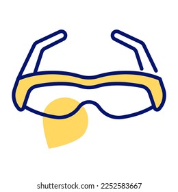 Vector moderno de gafas de sol de estilo moderno, anteojos protectores