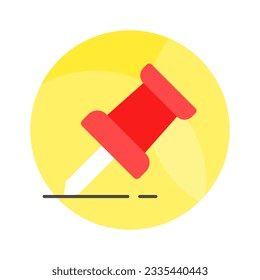 Trendy vector of thumbtack in modern flat style, ready to use icon