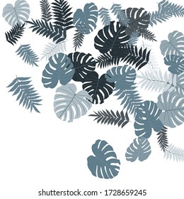 Trendy vector tropical pattern, great design for any purposes. Beautiful spring garden. Tropical backdrop. Summer green garden. Summer tropical leaf. Holiday decoration.