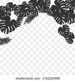 Trendy vector tropical pattern, great design for any purposes. Beautiful spring garden. Tropical backdrop. Summer green garden. Summer tropical leaf. Holiday decoration.