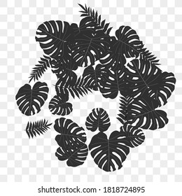 Patrón tropical vectorial de moda, gran diseño para cualquier propósito. Hermoso jardín primaveral. Fondo tropical. Verano jardín verde. Hoja tropical de verano. Decoración de vacaciones.