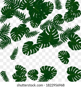 Trendy vector tropical pattern, great design for any purposes. Beautiful spring garden. Tropical backdrop. Summer green garden. Summer tropical leaf. Holiday decoration.