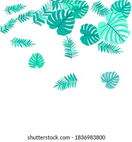 Trendy vector tropical pattern, great design for any purposes. Beautiful spring garden. Tropical backdrop. Summer green garden. Summer tropical leaf. Holiday decoration.