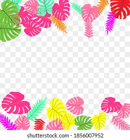 Trendy vector tropical pattern, great design for any purposes. Beautiful spring garden. Tropical backdrop. Summer green garden. Summer tropical leaf. Holiday decoration.