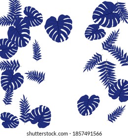 Trendy vector tropical pattern, great design for any purposes. Beautiful spring garden. Tropical backdrop. Summer green garden. Summer tropical leaf. Holiday decoration.