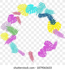 Trendy vector tropical pattern, great design for any purposes. Beautiful spring garden. Tropical backdrop. Summer green garden. Summer tropical leaf. Holiday decoration.