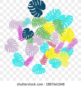 Trendy vector tropical pattern, great design for any purposes. Beautiful spring garden. Tropical backdrop. Summer green garden. Summer tropical leaf. Holiday decoration.