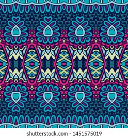 Trendy vector wallpaper. Vintage doodle art design ikat. Vector mexican holiday decoration. Fabric texture colorful. Creative vector layout. Fashion ethnic design.