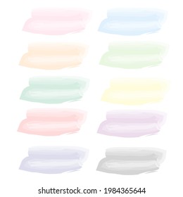 Trendy vector watercolour texture. Hand-drawn texture for banner, card design. Modern brush stroke. Abstract background shape template. 