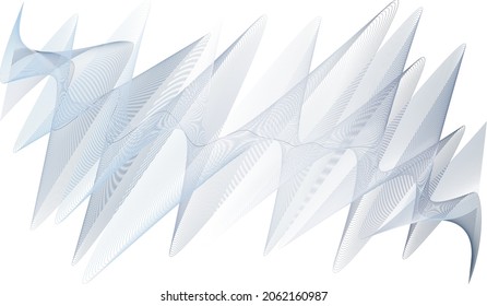 Trendy vector wave from many colored lines. Abstract wavy stripes isolated and curved creative line art fashion gradient.