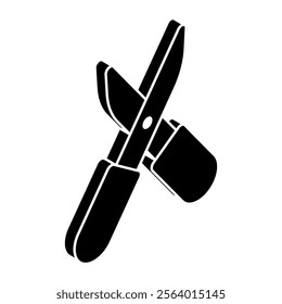 Trendy vectors design of scissors