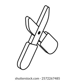Trendy vectors design of scissors