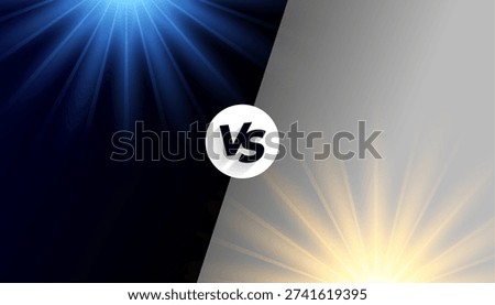 trendy versus vs duel combat wallpaper with light effect vector