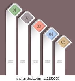 Trendy vertical design template. Vector website layout
