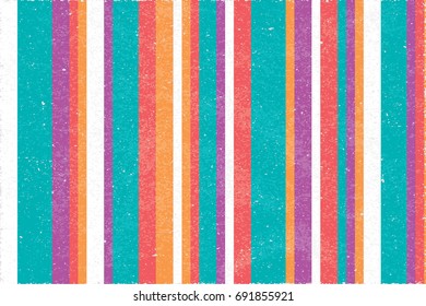 Trendy Vertical Stripes with Different Width and Color Composition Making Rectangle Vector Pattern Template Wallpaper - Orange Purple Red and Turquoise on White Paper Background - Flat Graphic Design