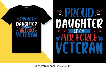 Trendy veteran t shirt design vector