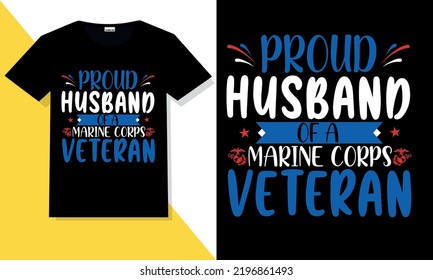 Trendy veteran t shirt design vector