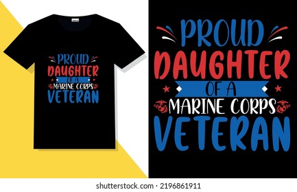 Trendy veteran t shirt design