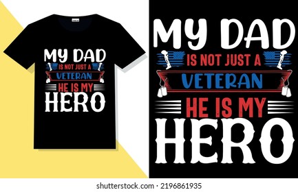 Trendy veteran t shirt design
