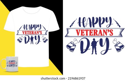 Trendy veteran t shirt design