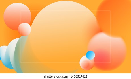 Trendy vibrant gradient for background design, blue and orange