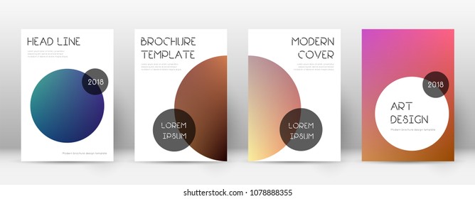 Trendy vibrant template for Brochure, Annual Report, Magazine, Poster, Corporate Presentation, Portfolio, Flyer. Beauteous gradient cover page.