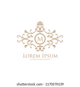 Trendy vintage ornament frames illustration, good for fashion boutique, alcohol or hotel brand, logo, or symbol.