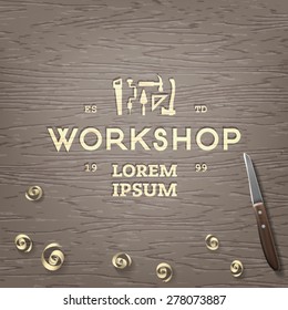 Trendy vintage workshop logo. High quality vector design elements.
