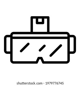 Icono de gafas virtuales de moda. Esquema Icono vectorial de gafas virtuales de moda para diseño web aislado en fondo blanco