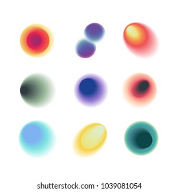 Trendy vivid color abstract vector shapes for contemporary design. Colored vivid vibrant soft, bright colorful graphic illustration