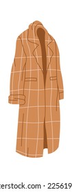 Icono de abrigo de moda vestido de abrigo plano Traje de invierno. Ilustración del vector