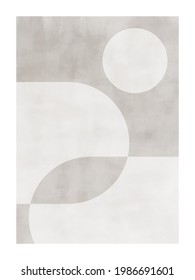 Trendy watercolor abstract creative geometric minimalist artistic composition. Vintage vector design for wall decoration, decor, print, cover, poster, card, wallpaper.