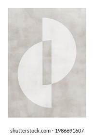 Trendy watercolor abstract creative geometric minimalist artistic composition. Vintage vector design for wall decoration, decor, print, cover, poster, card, wallpaper.
