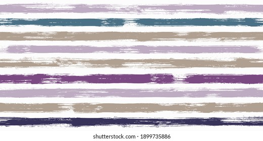 Trendy watercolor brush stripes seamless pattern. Ink paintbrush lines horizontal seamless texture for background. Hand drown paint strokes graffiti artwork. For illustration.