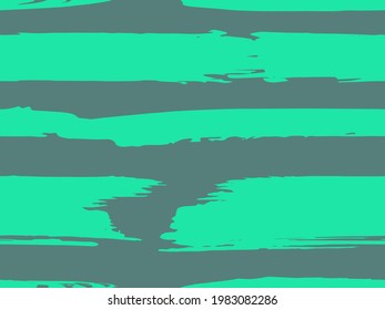 Trendy watercolor pattern with colored stripes painted with a brush. Trendy abstract seamless pattern. Sample of fashionable style. Abstract texture. Grunge background. Vector.