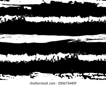 Patrón acuático de moda con rayas de colores pintadas con un pincel. Patrón de moda abstracto y sin fisuras. Un ejemplo de estilo de moda. Textura abstracta. Borde de fondo. Vector.
