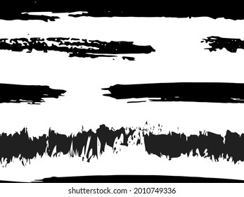 Trendy watercolor pattern with colored stripes painted with a brush. Trendy abstract seamless pattern. Sample of fashionable style. Abstract texture. Grunge background. Vector.