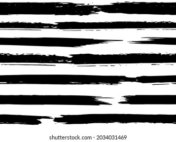 Trendy watercolor pattern with colored stripes painted with a brush. Trendy abstract seamless pattern. Sample of fashionable style. Abstract texture. Grunge background. Vector.